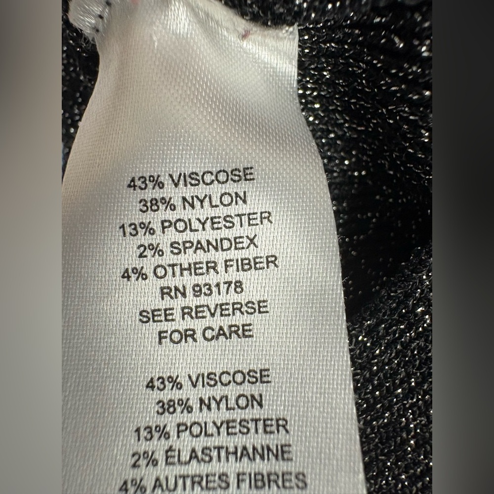 House of Harlow Black Silver Knit Turtleneck Dress size Large - Picture 7 of 7